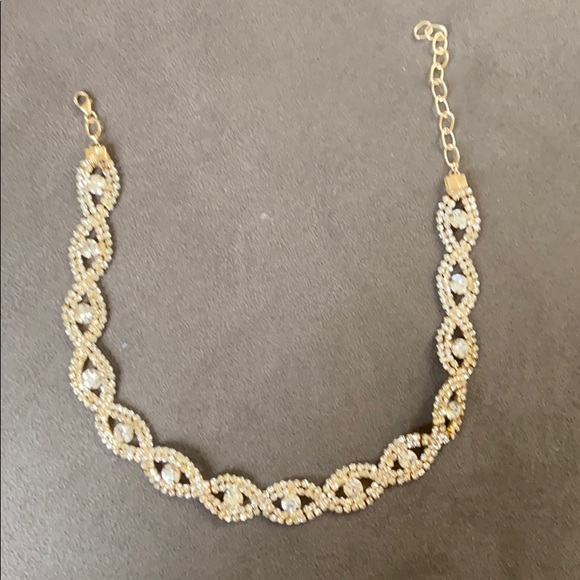 Frazier sterling rhinestone evil eye choker - Picture 1 of 1